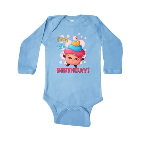 

Inktastic It s My Birthday Gift Baby Boy or Baby Girl Long Sleeve Bodysuit