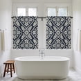 thumbnail image 5 of Vintage Flowers Tier Curtains 54 Inch Length, Traditional Botanical Floral Patterned Cafe Short Curtains for Bathroom Over Sink, Small Kitchen Curtain Light Filtering Drapes 2 Panels 27.5"Wx54"L, 5 of 9