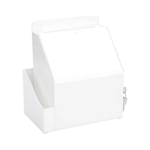 Box de queja Caja de donación acrílica con cuadro de recolección de contenedores de almacenamiento de bloqueo Caja de bloqueo de llave para el