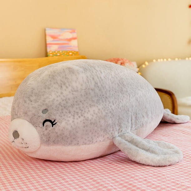 Cojín de peluche de león marino, suave y esponja, sello de simulación manchado, juguete de peluche para acuario, muñeco de compañía para bebézhangyuxiang