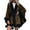Brown, variant on Women's Faux Fur Collar Cardigan Sweater Elegant Batwing Long Sleeve Knit Cape Tassel Shawl Open Front Outerwear Cloak