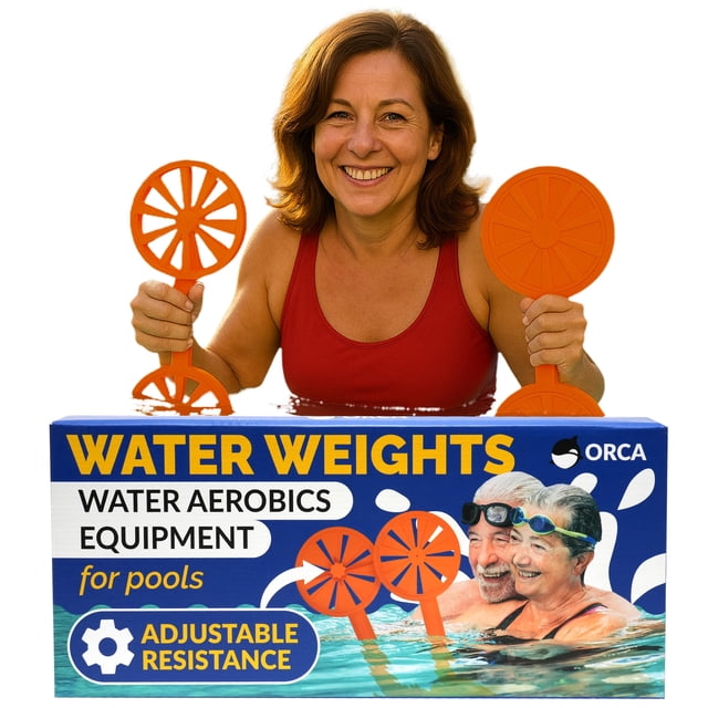 Equipo de aeróbicos acuáticos para piscina Orca, paletas ajustables