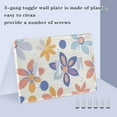 thumbnail image 3 of Yayeee Toggle Light Switch Wall Plate 3-Gang 6.37"x4.48" Decorative Outlet Cover, Blue Retro Flower, 3 of 7