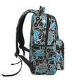 thumbnail image 3 of Honeii Blue Excavator Print Backpack for Both Men and Women, Basic Bookbag for College, Work, or Travel,Rucksack Computer Bag-One Size, 3 of 5