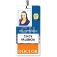 thumbnail image 3 of 2 Pack - Doctor Badge Buddy - Heavy Duty Vertical Badge Buddies for Doctors - Spill & Tear Proof Cards - 2 Sided USA Printed Quick Role Identifier ID Tag Backer by Specialist ID, 3 of 7