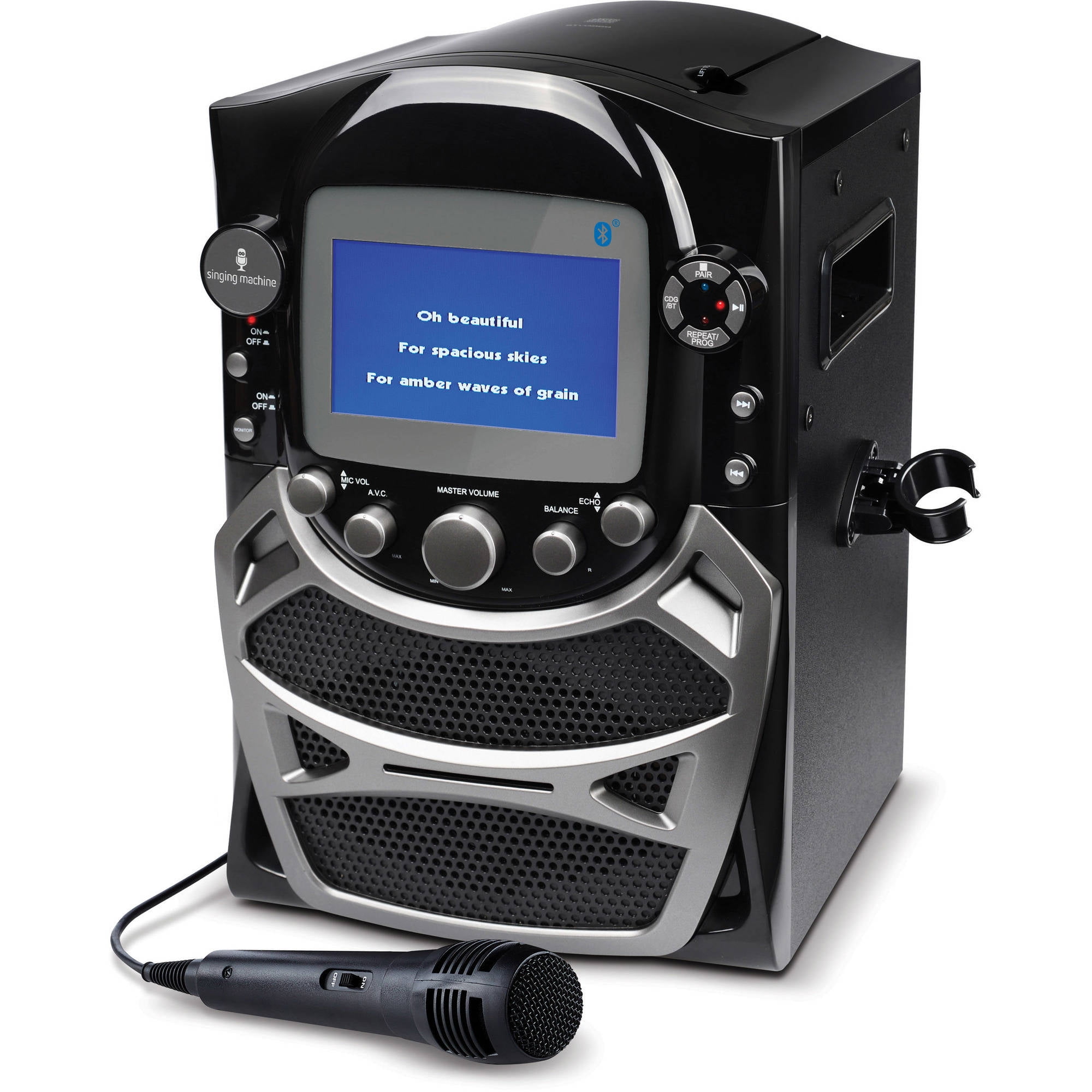 Singing Machine CD+G Karaoke Bluetooth System with Built-In 5