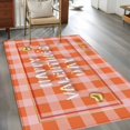 thumbnail image 2 of 4'x6' Area Rugs, Valentines Indoor Outdoor Area Rug for Living Room Bedroom, Farmhouse Orange White Plaid Love Heart Washable Bathroom Rugs Kitchen Floor Carpet Mats Home Decor Aesthetic, 2 of 8