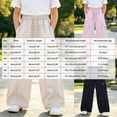 thumbnail image 4 of Zuwimk Girls Wide Leg Pants High Waisted Soft Stretchy Sweatpants with Pockets School Sport(Black,9-10 Years), 4 of 5