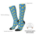 thumbnail image 6 of Zufioo Cute Yellow Rubber Ducks Print Long High Thigh Socks Knee-High Warm Stocking Women Boot Sock Leg Warmer High Socks for Daily Wear, Cosplay, 6 of 6