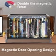 thumbnail image 2 of CD DVD Storage Rack 2-Pack with Handles, Holds 28 DVD or 32 Blu-ray Cases per Rack | Portable DVD  Holder for Desktop, Closet, Video Games, Books & Movies, 2 of 7