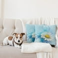 thumbnail image 4 of Ambesonne Floral Throw Pillow Cover 2 Pack, Painting Effect Daisy, 16", White Blue, 4 of 5