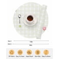 thumbnail image 6 of 13 Inch Round Placemats Set of 6, Pink Spring Floral Non Slip Heat Insulation PP Table Mats, Tulip Yellow Plaid Summer Botanical Washable Place Mats for Kitchen Dining Party Table Decor, 6 of 7