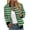 Green, variant on PVCS Women's Casual Jackets Cropped Bomber Jacket Button Down Stand Collar Coats Outerwears with Pockets L