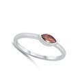 thumbnail image 4 of CHOOSE YOUR COLOR Simulated Garnet Promise Ring .925 Sterling Silver Band Red CZ Female Size 10, 4 of 4