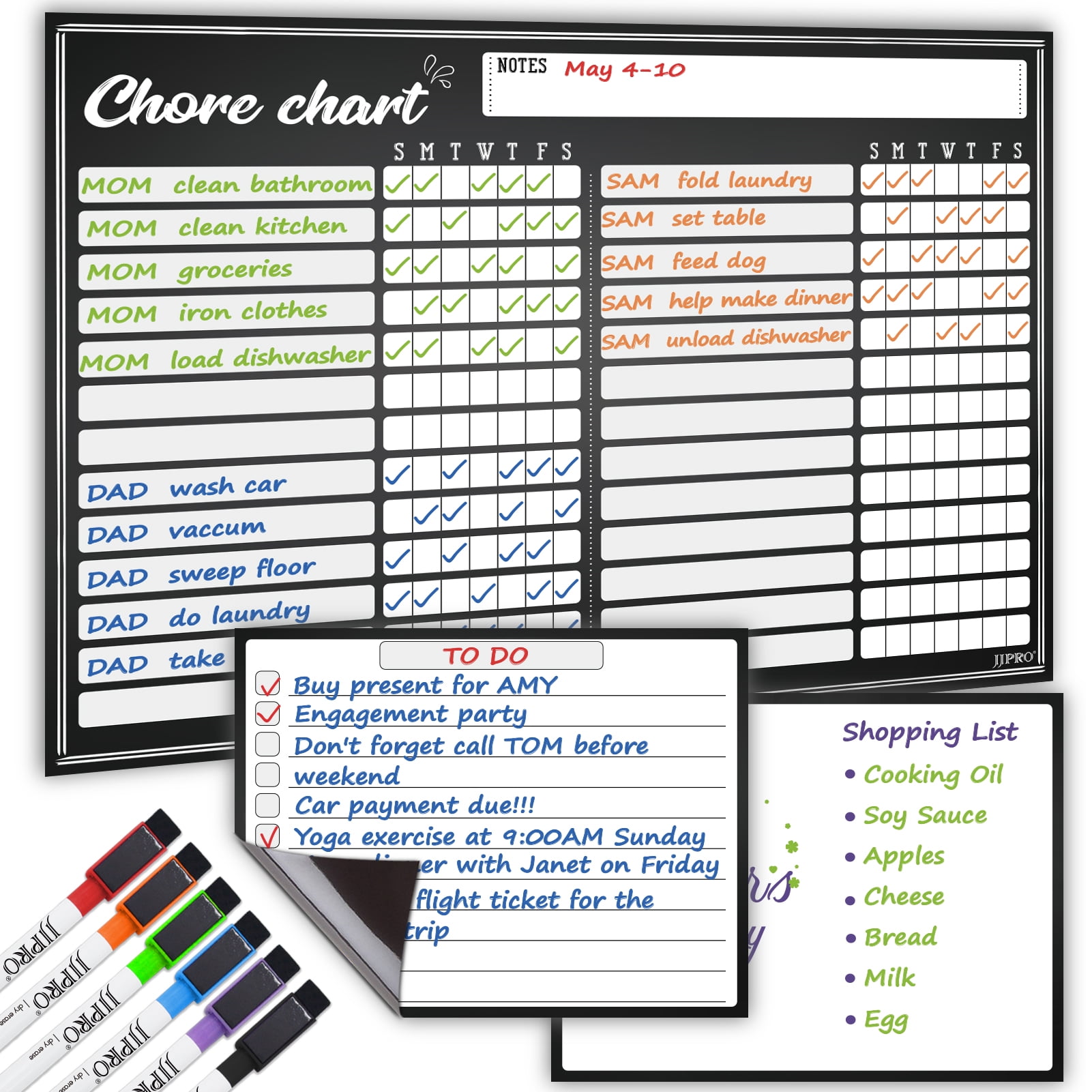 Whiteboard Reward Chore Chart Dry Erase Refrigerator