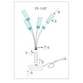 thumbnail image 2 of Finesse Decor Modern Five Acrylic Tube LED Table Lamp, Silver, 2 of 4