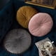 thumbnail image 3 of Nvzi Cojines de terciopelo suaves y redondos para sillas, bonitos cojines con pompones degradados para sillas de comedor de interior (gris, diámetro de 16"), 3 of 5