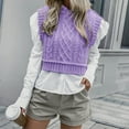 thumbnail image 2 of Fesfesfes Women Sweaters Knitted Pullover Sleeveless Casual Sweater Fall Winter Tops Sale or Clearance, 2 of 5