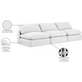 thumbnail image 2 of Meridian Furniture Comfy White Linen Textured Fabric Modular Sofa, 2 of 10