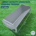thumbnail image 3 of M optimized Animal Feed Container, 22 Gallon Volume, 45" Fodder Dispenser, Robust Steel Animal Trough, Steel Goat Feeding Trough for up to 10 Goats in Horse, Sheep, Hog Farm Sheds, 3 of 8