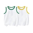 thumbnail image 4 of qucoqpe Boys and Girls Youth 2-Piece Blank Basketball Jersey Mesh Athletic Running Biker Fitness Casual Sleeveless Tank Thin Lightweight Sports Shirts 2PC for Kids, 4 of 7