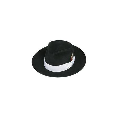 Zoot Fedora Hat in Black with White Band