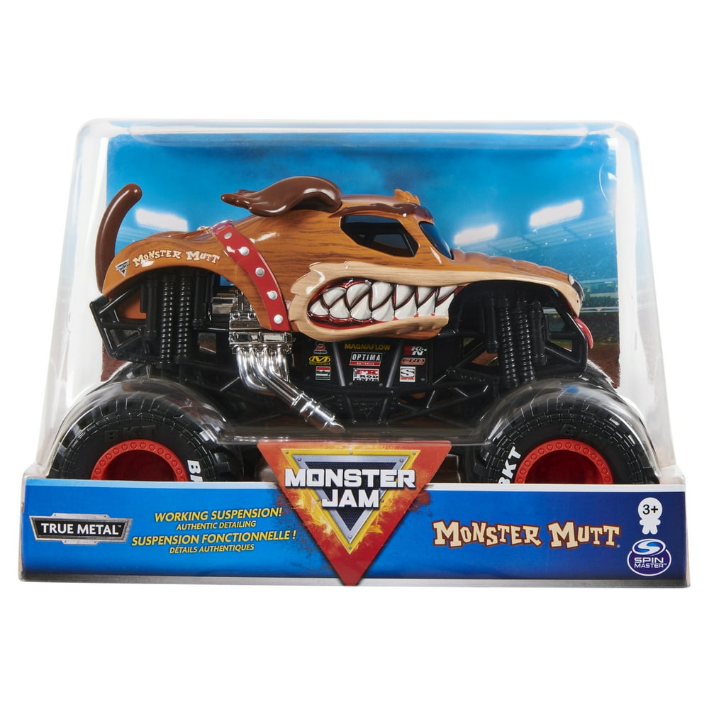 Monster Jam, Official Monster Mutt Monster Truck, DieCast Vehicle, 124 Scale