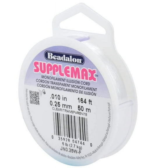 Bead Cord .25mm 164 Foot Clear