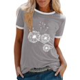 thumbnail image 1 of Birdeem T-Shirt Mode Décontracté Imprimé Col Rond Manches Courtes Ample pour Femmes, 1 of 6
