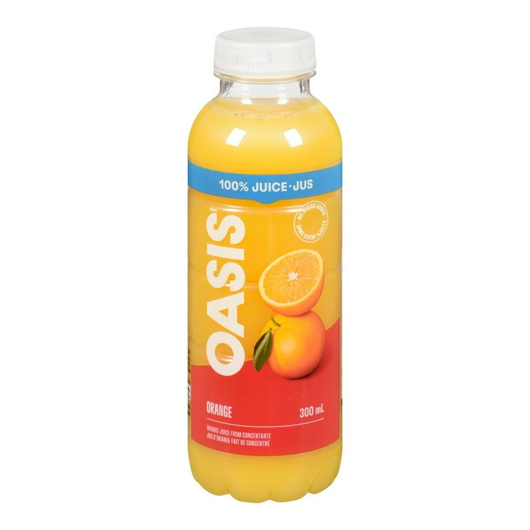 Oasis 100 Orange Juice Polyethylene 300ML Unit 24 Units Case Fresh Natural Orange Juice