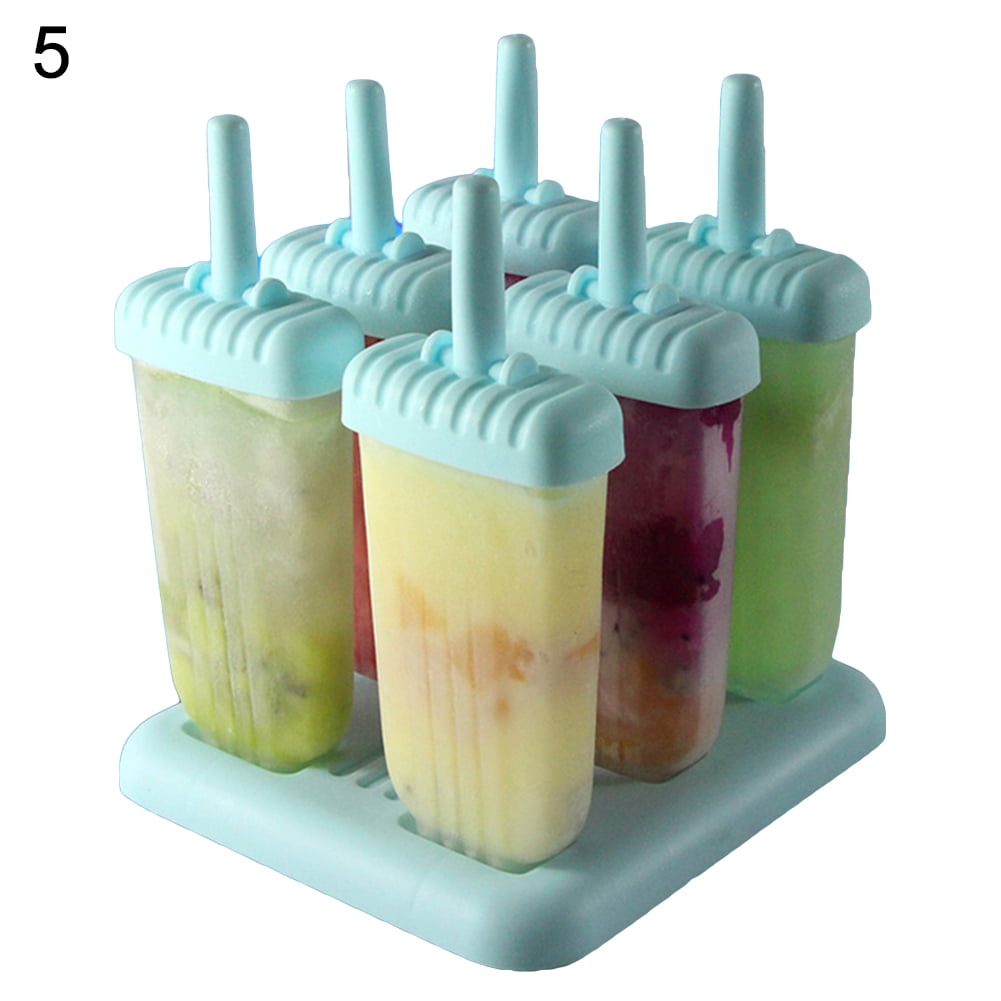 Details about   4 Cell Silicone Ice Cream Mold Juice Popsicle Maker Children Pop Mould Homemade 