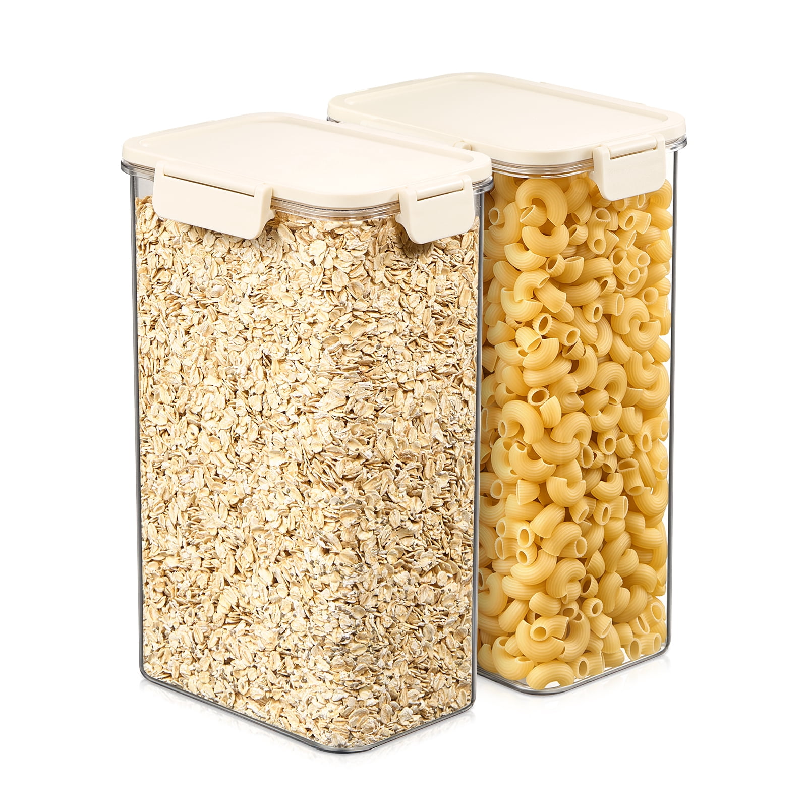 Sorbus 2-Pack Clear Tall Rectangle Food Storage Containers with Lids, Stackable