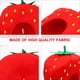 thumbnail image 2 of 1 gorro de peluche con forma de fresa, ideal para cosplay o como accesorio para fotos., 2 of 7