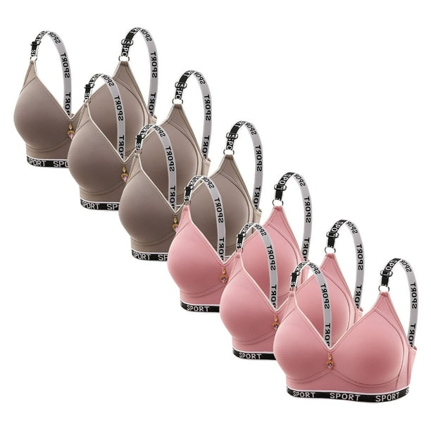 6 piezas de ropa interior de maternidad para dormir de color sólido para mujer, sin ropa interior, sujetador de uso diario para mujer, sujetador de nailon para mujer