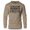 Khaki, variant on GYMISH Lift in Peace Lightweight Long Sleeve Hooded T-Shirt for Men – Funny Gym Hoodie, Black on Black, Small