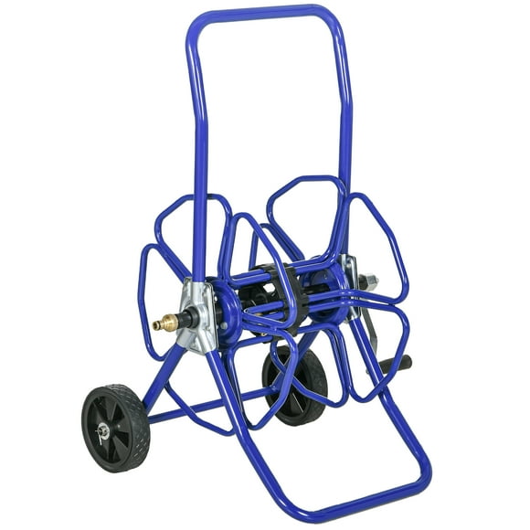 Outsunny 98 ft of 5/8" Hose Reel Cart (Hose Not Included), Blue