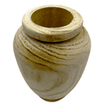 thumbnail image 3 of Set of Decorative Wood Vase in Brown with Real Preserved Mixed Bouquets, 3 of 6