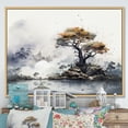 thumbnail image 1 of Designart Trees Oversized framed wall art decor, Tree Natural framed wall art, Grey Tree Ink euphony , Grey Traditional Natural framed wall art, 20x12 inches Natural brown color Frame, 1 of 5