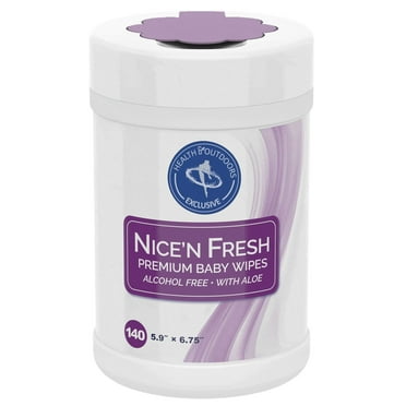 Nice'n Fresh Premium Baby Wipes (140 Count Can) Alcohol Free With Aloe