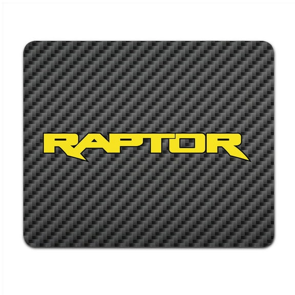 Ford F-150 Raptor 2017 Yellow Black Carbon Fiber Texture Graphic PC Mouse Pad