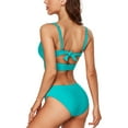 thumbnail image 4 of Charmo Push Up Bikini Swimsuits for Women Cropped Bikini Top Two Pieces Bathing Suits, 4 of 8