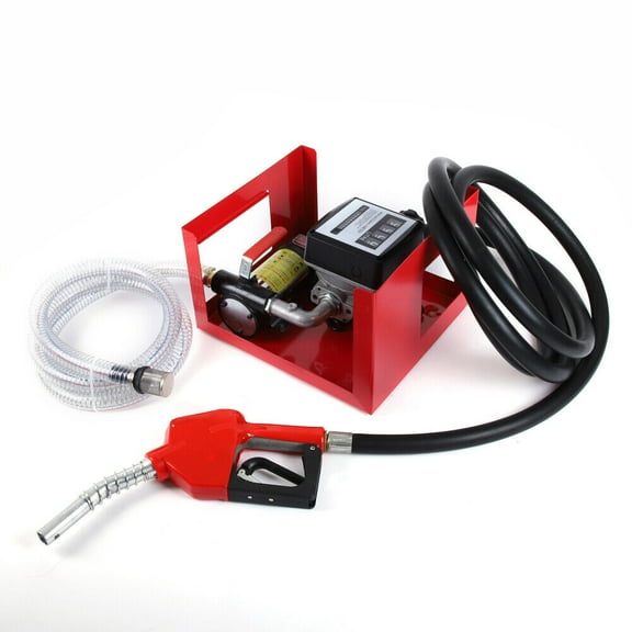 Portable Electric Diesel Fuel Transfer Pump Automatic Nozzle Transfer Pump 12V