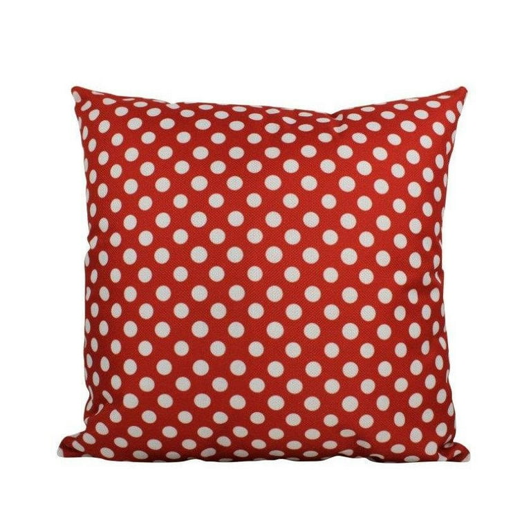 MINI Red and white Polka Dots 8 x 8 Solid Accent Pillows Polka Dot Pillow Tiny House Decor Lumbar Pillow