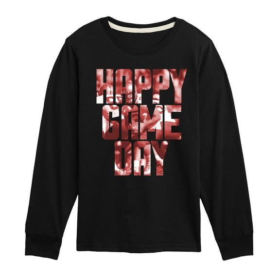 Instant Message - Happy Game Day Football - Toddler & Youth Long Sleeve Graphic T-Shirt