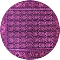 thumbnail image 1 of Ahgly Company Indoor Round Persian Purple Traditional Area Rugs, 4' Round, 1 of 4