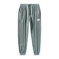 thumbnail image 4 of Csijrbb Loose Fit Men's and Big Men's Sweatpants Drawstring Taper with Pockets Athletic Ankle Pants Green, 4 of 4