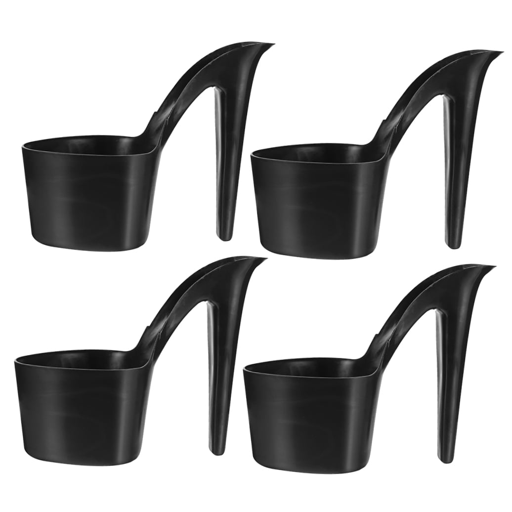 4Pcs High Heel Planter Set Plastic Decorative Flower Pots for Gardening and Bonsai