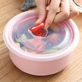 thumbnail image 2 of 3 Pcs Food Storage Containers with Lids,Wheat Straw Dishware Plastic Lunch Container,Microwave Nesting Mixing Bowls Set,Deep Cereal Bowls Lunchbox Office,Pink,10oz,17oz,30oz, 2 of 9