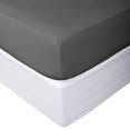 thumbnail image 1 of Prince Bedding 1000 Thread Count Fits Mattress Upto 8 Inch Deep Pocket 1 Piece (Bottom Sheet Only) Fitted Sheet Soft Collection (Light Grey , Queen), 1 of 2