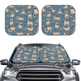 thumbnail image 2 of Fotbe French Bulldog Yoga 2-Piece Car Windshield Sun Shade | Sun Blocker for Car Windshield | Foldable Automotive Interior Accessories for Sun Protection-Large, 2 of 7